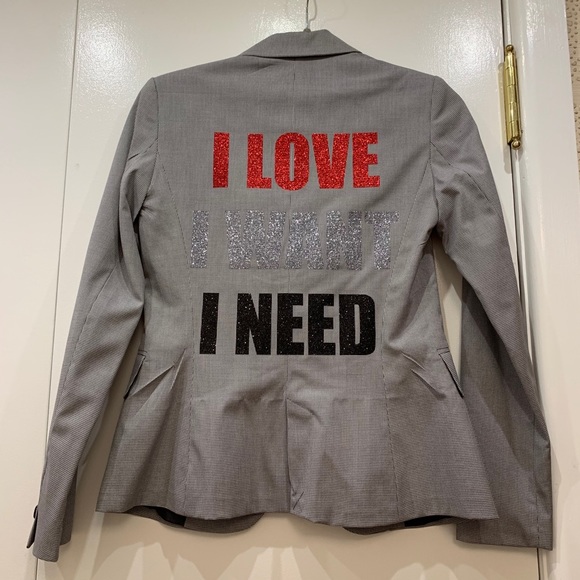 Hipchik Jackets & Blazers - NWOT Hipchik Couture Blazer I Love I Want I Need